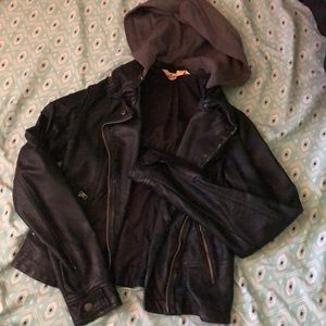 Hollister leather jacket